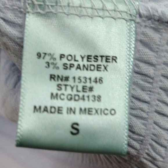 NWT Good Luck Gem V-Neck Bow Puff Sleeve Mini Dress Women's S Blue Minimalist - Picture 9 of 10